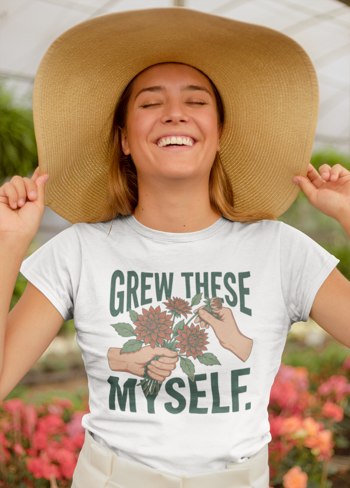 Grew These Myself Flower Gardening Graphic Tee