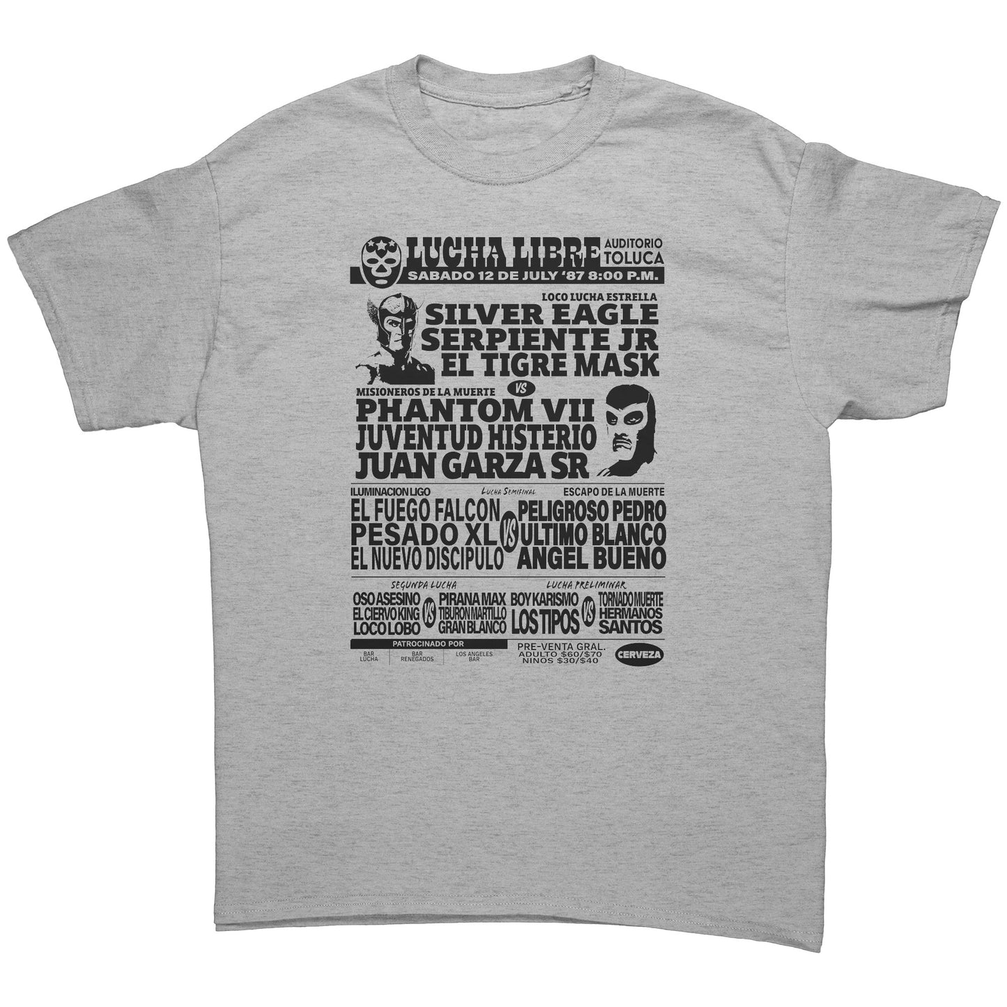 Vintage Lucha Libre Poster - Men's T-Shirt