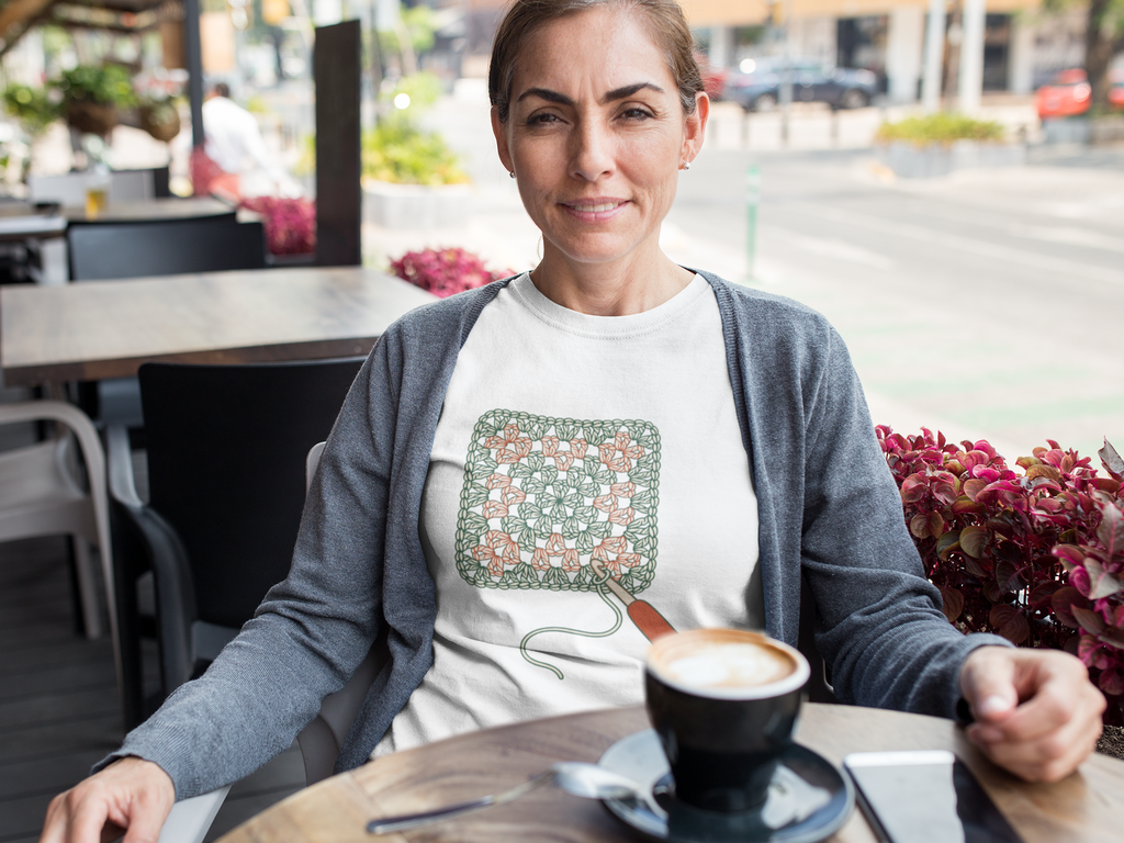 Granny Square Crochet Hook Graphic Tee