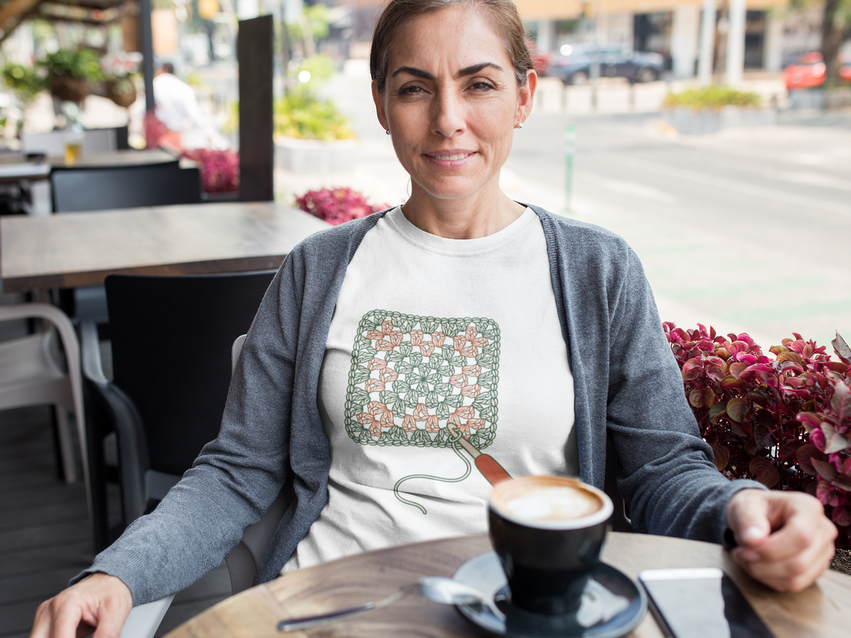 Granny Square Crochet Hook Graphic Tee