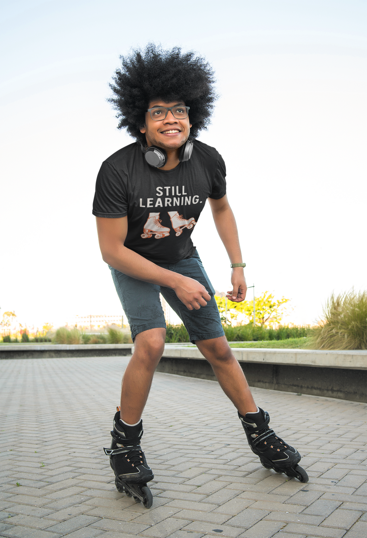Still Learning Quad Skates Graphic Tee